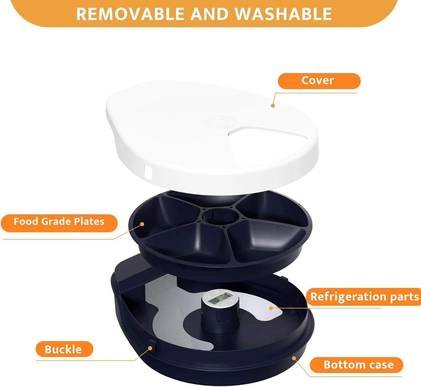 UBPET Automatic Cat Feeder With Cooling And Temperature Control Timer