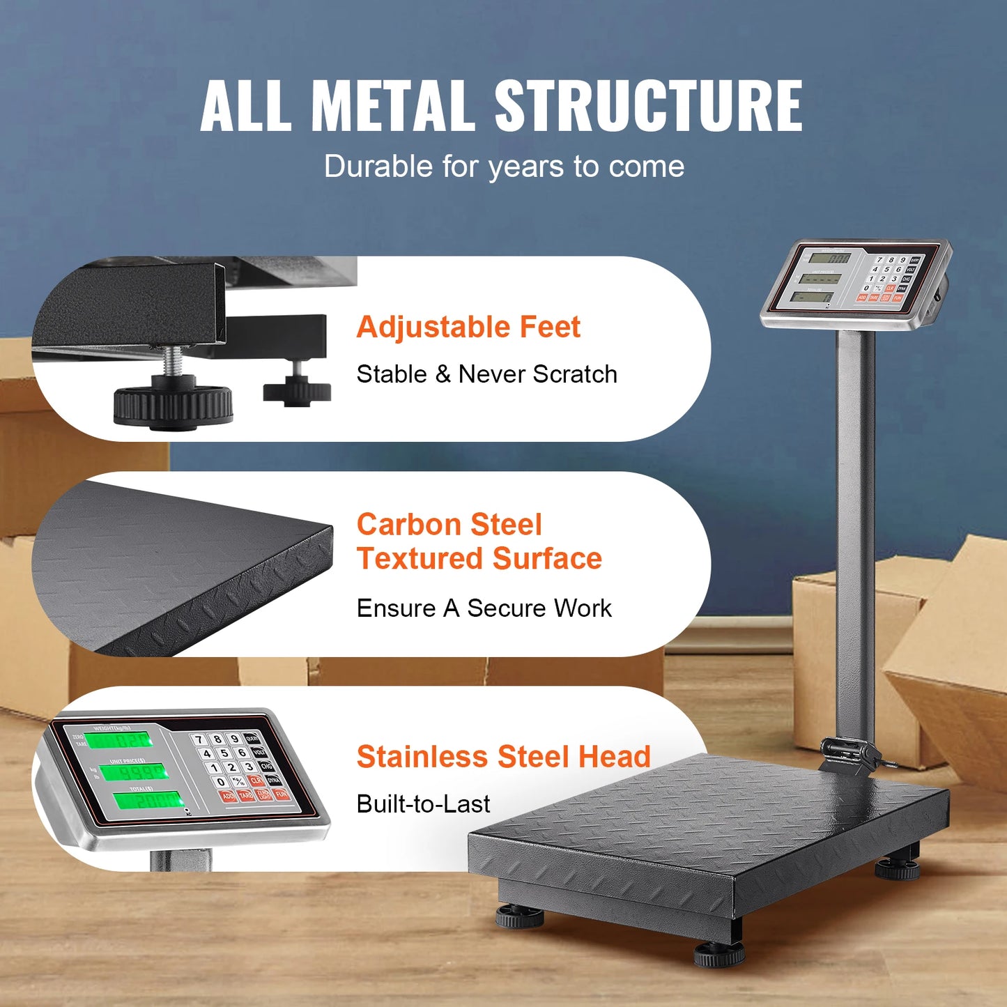 SucceBuy Digital Platform Scale 660 lb Tare Price Calculator