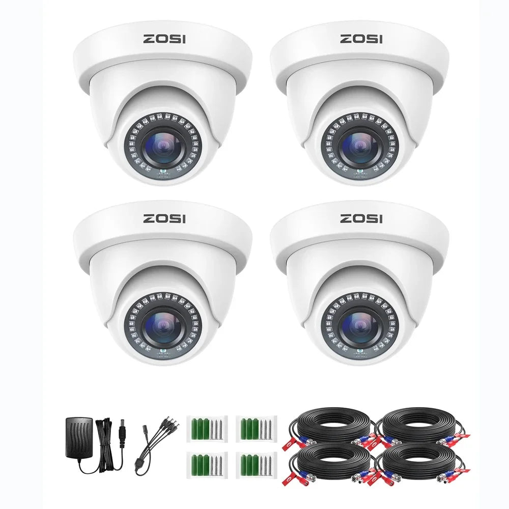 ZOSI 4 Camera HD 1080P Security Camera Kit Indoor Outdoor