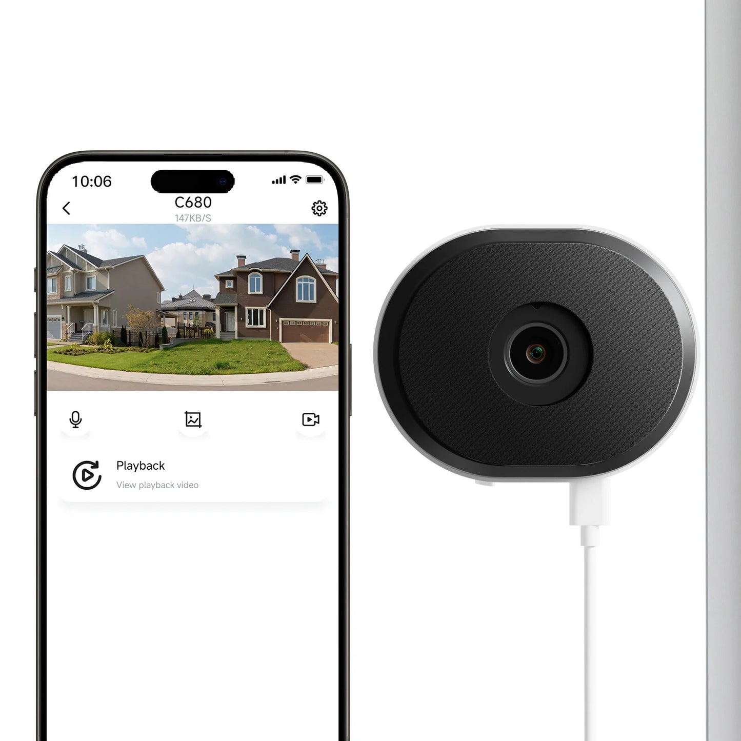 ZOSI C680 3MP Window Security Camera Plug In 2K Indoor WiFi Surveillance