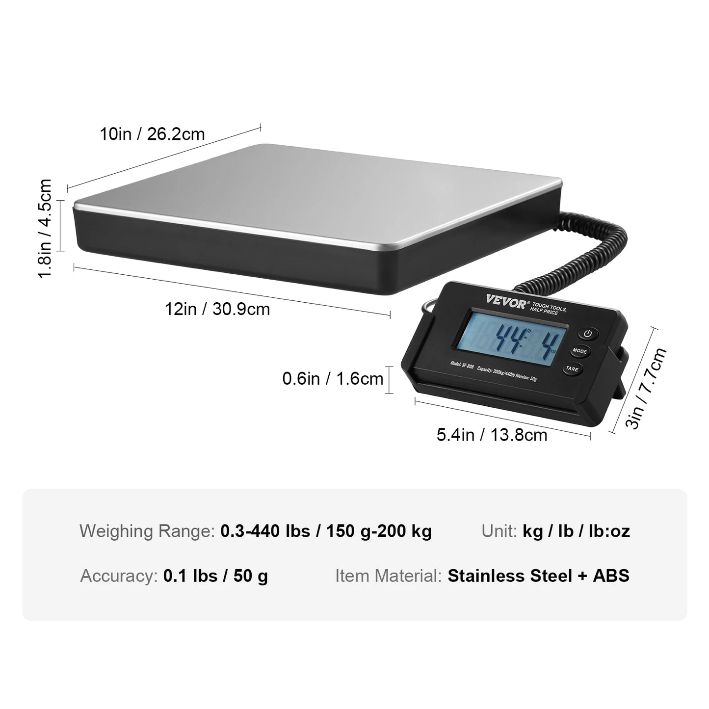 SucceBuy Digital Shipping Scale With LCD Timer For Luggage
