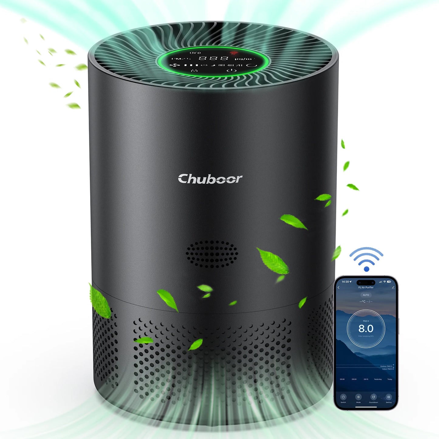 Chuboor Air Purifier for Home With True HEPA CADR 185