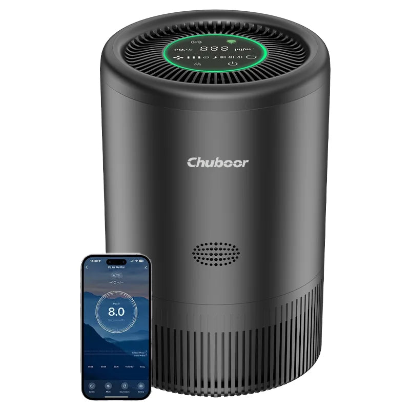Chuboor Smart Air Purifier With Alexa App Control For Bedroom
