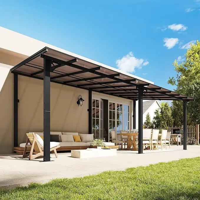 Aoxun Wall Mounted Gazebo Pergola For Outdoor Patio
