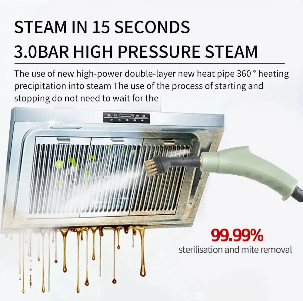 Portable High Pressure Steam Cleaner 1500W With Accessories