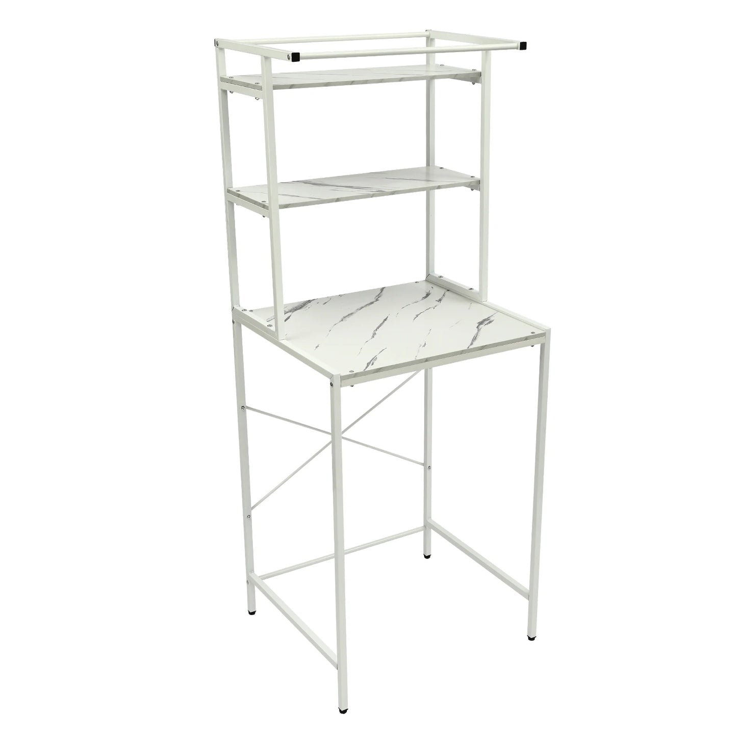 Three-Tier Washer and Dryer Storage Shelf for Laundry Room
