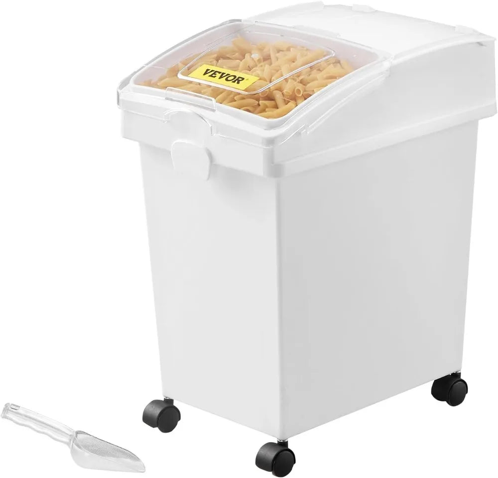 3-Piece Ingredient Storage Bin Set With Wheels And Sliding Lid