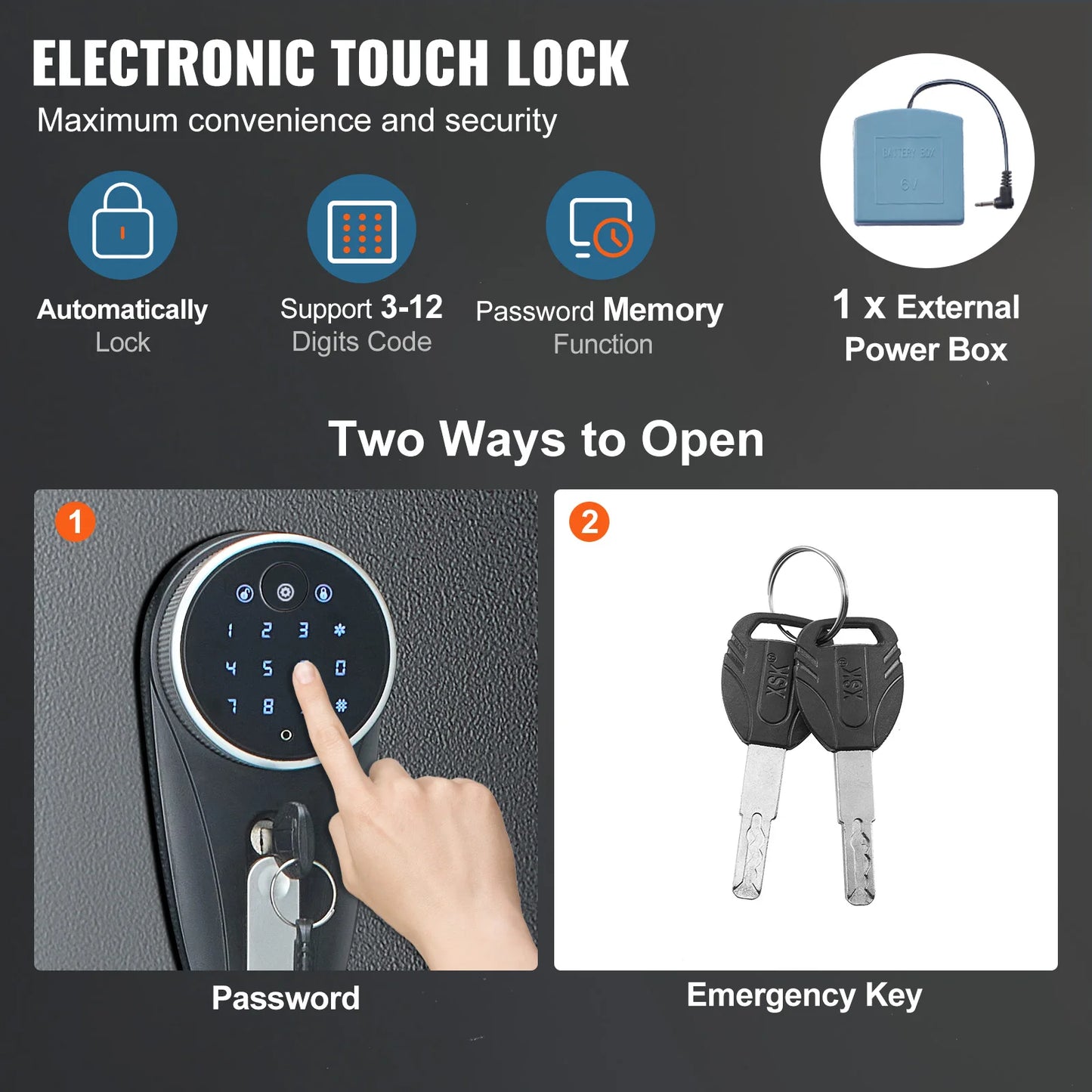 SucceBuy Gun Safe For Rifles With Digital Keypad