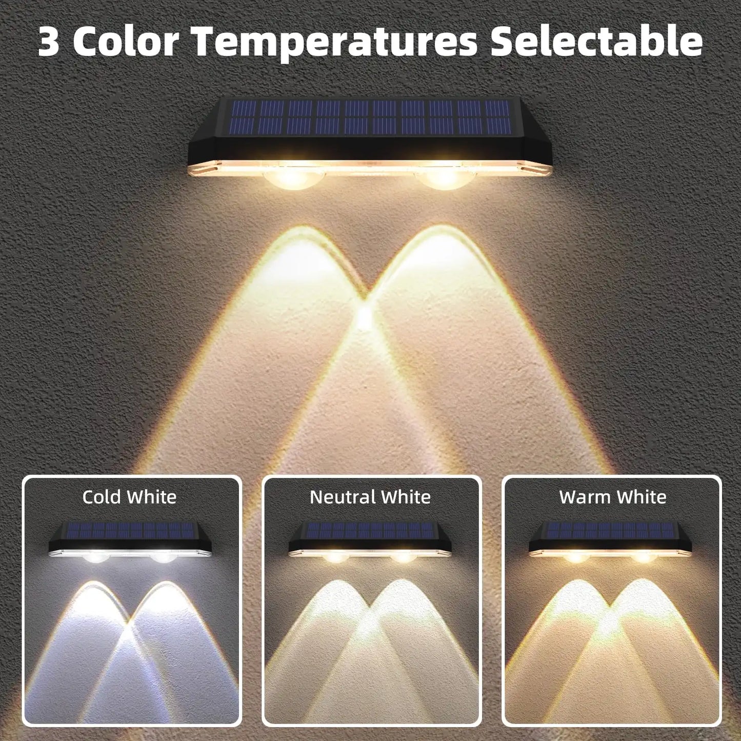SZRSTH Solar Fence Lights Outdoor 6 Pack IP65 Waterproof