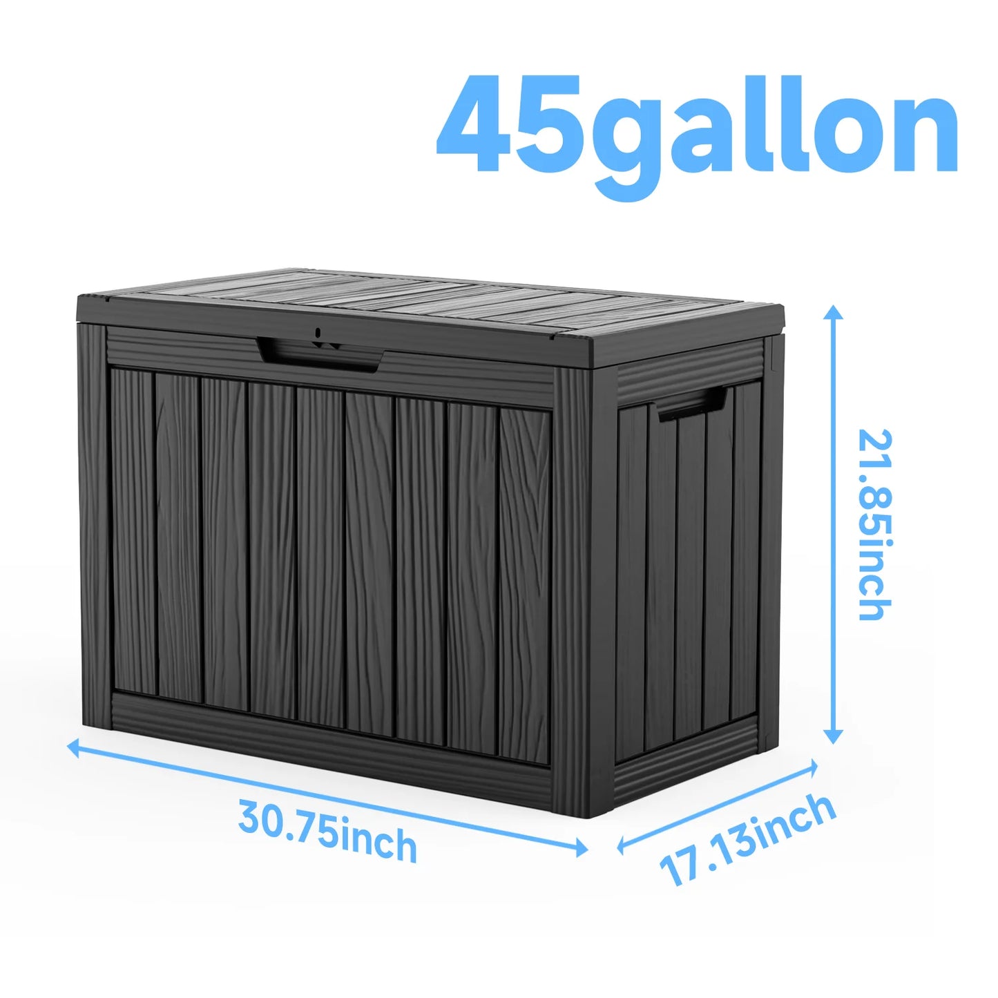 Lockable Outdoor Resin Storage Box For Patio Furniture And Tools