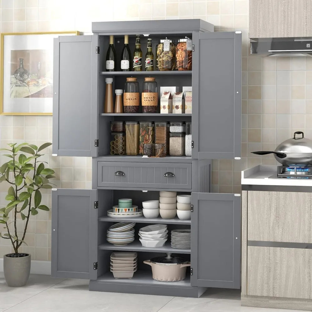 RBXC Pantry Cabinet With Adjustable Shelves And Drawer