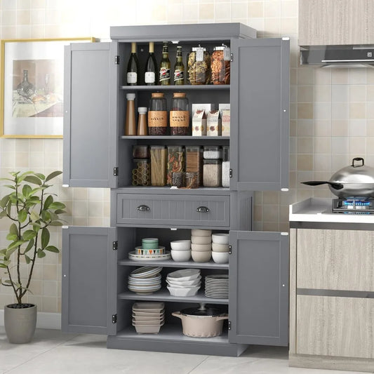 RBXC Pantry Cabinet With Adjustable Shelves And Drawer