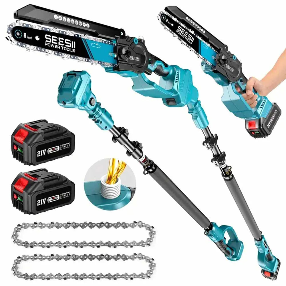 Seesii 2in1 Cordless Pole Saw And Mini Chainsaw Pro