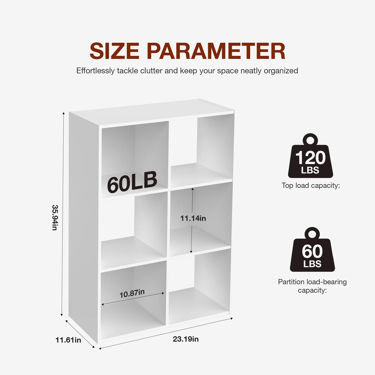 JHK Wood Storage Organizer Bookcase For Living Room And Office