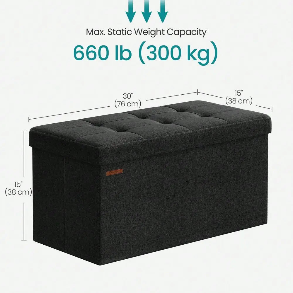 Storage Ottoman Bench With Chest For Living Room And Bedroom