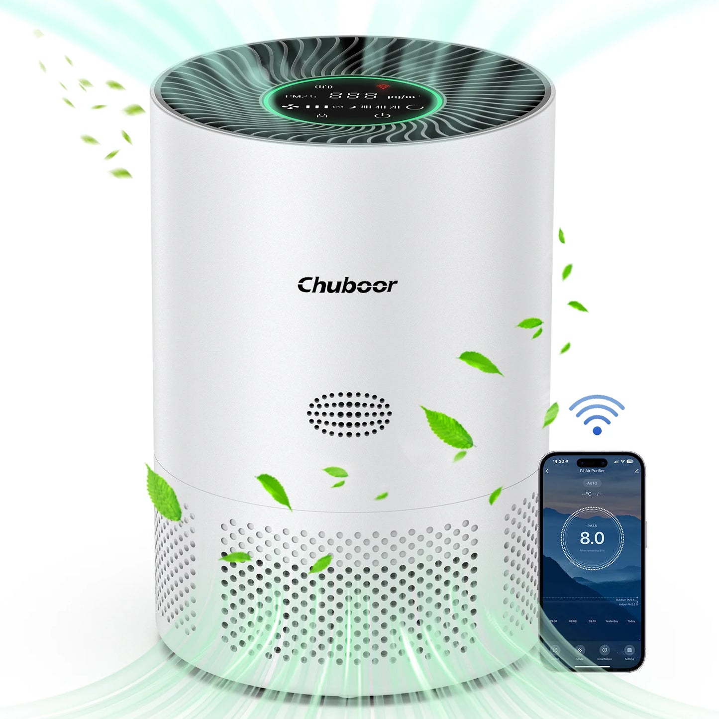 Chuboor Air Purifier for Home With True HEPA CADR 185
