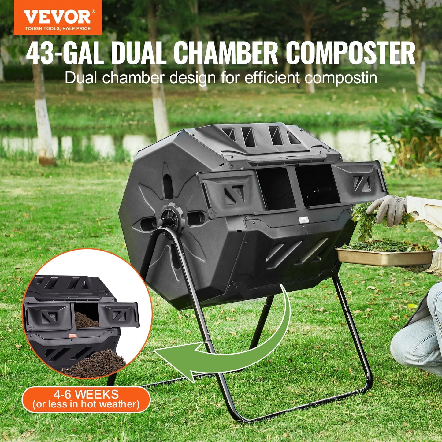 Tumbling Compost Bin For Efficient Home Composting