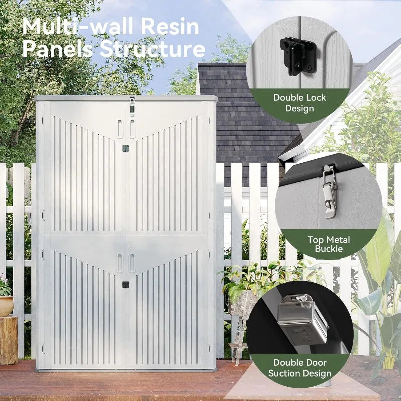 YTYIN Outdoor Storage Shed Waterproof With Floor For Garage