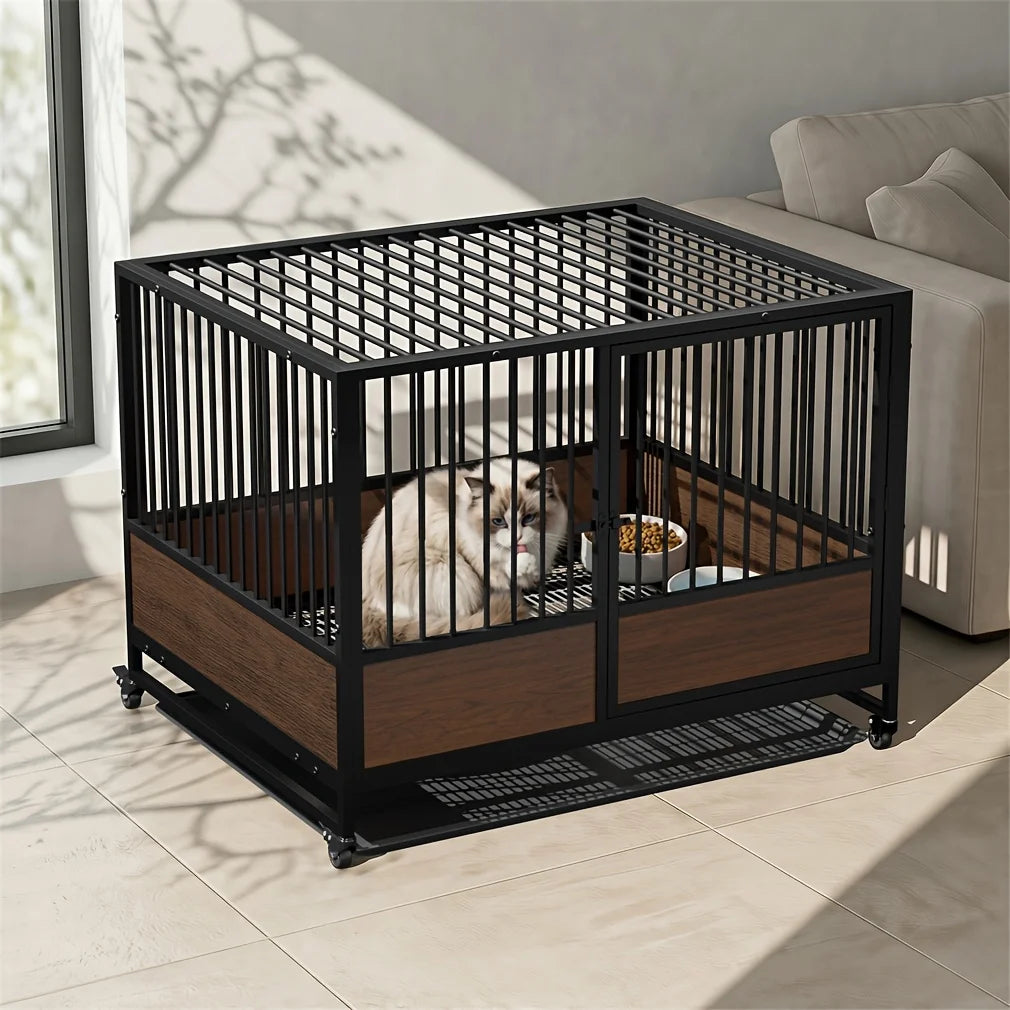 Cat Cage Kennel Heavy Duty Metal Pet Crate For Boarding