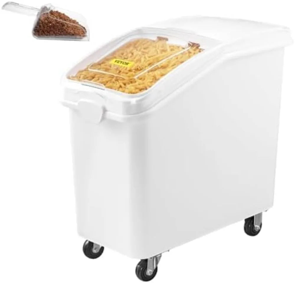 3-Piece Ingredient Storage Bin Set With Wheels And Sliding Lid