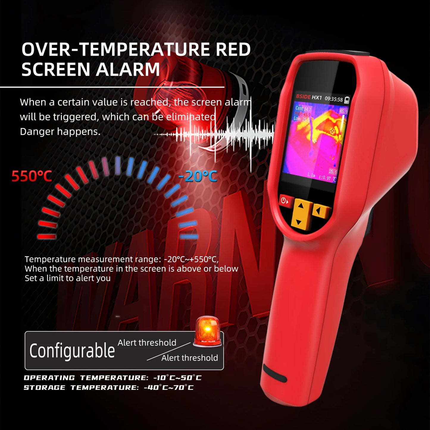 BSIDE Handheld Thermal Imaging Camera HX1 240x240 For PCB Repair