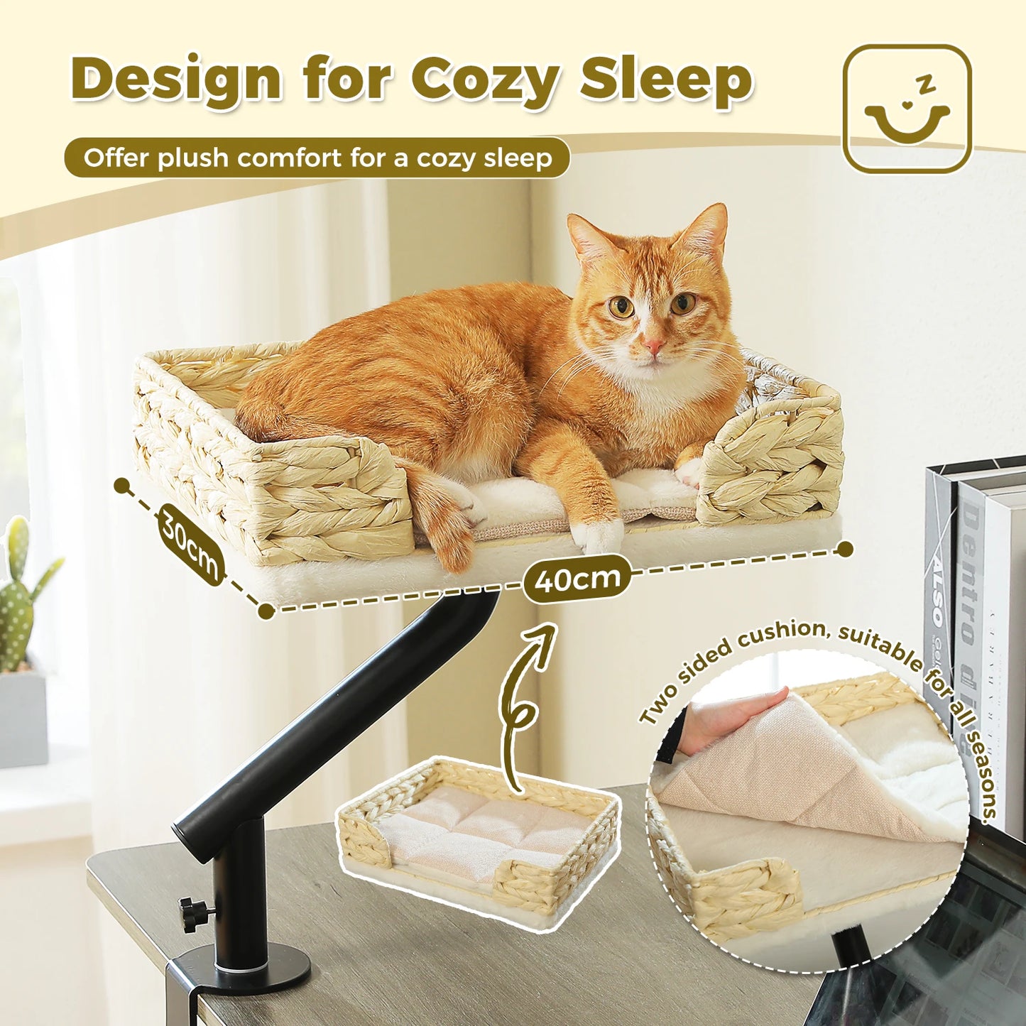 PAWZ Road Cat Desk Bed Rotatable Stand Hammock For Home