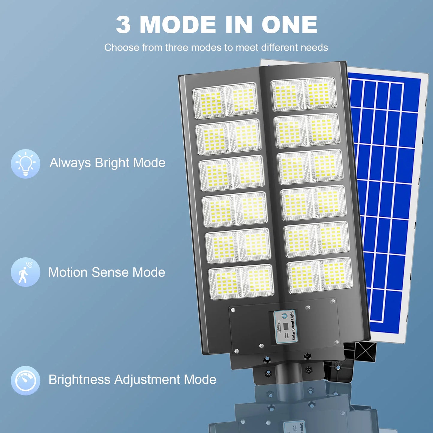2-Pack 5000W Solar Street Lights Outdoor With Motion Sensor