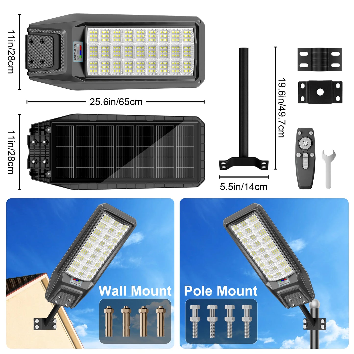 Outdoor Solar Lights With Motion Sensor And Timer IP65 Waterproof Two Pack