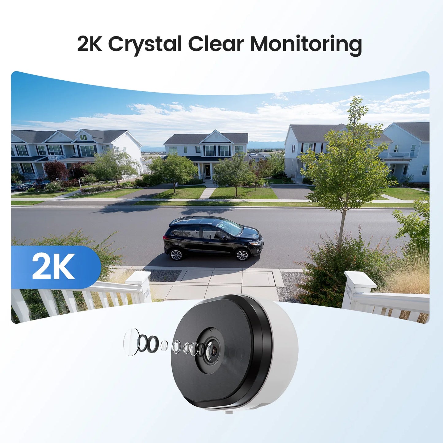 ZOSI C680 3MP Window Security Camera Plug In 2K Indoor WiFi Surveillance