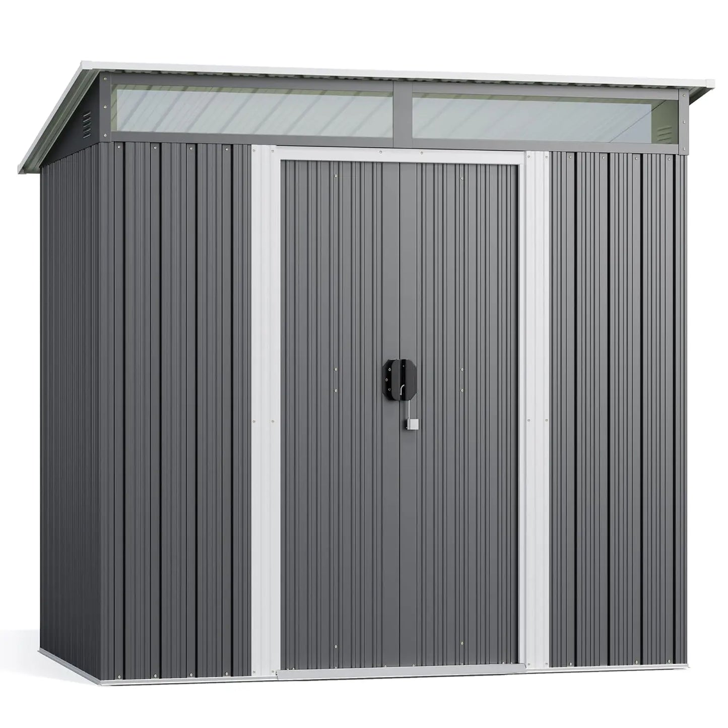 Metal Garden Storage Shed With Sliding Lockable Doors