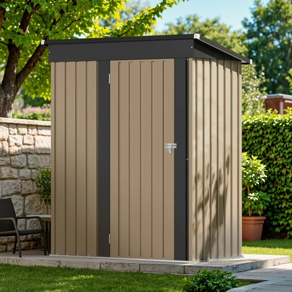 Outdoor Lockable Metal Storage Shed For Garden