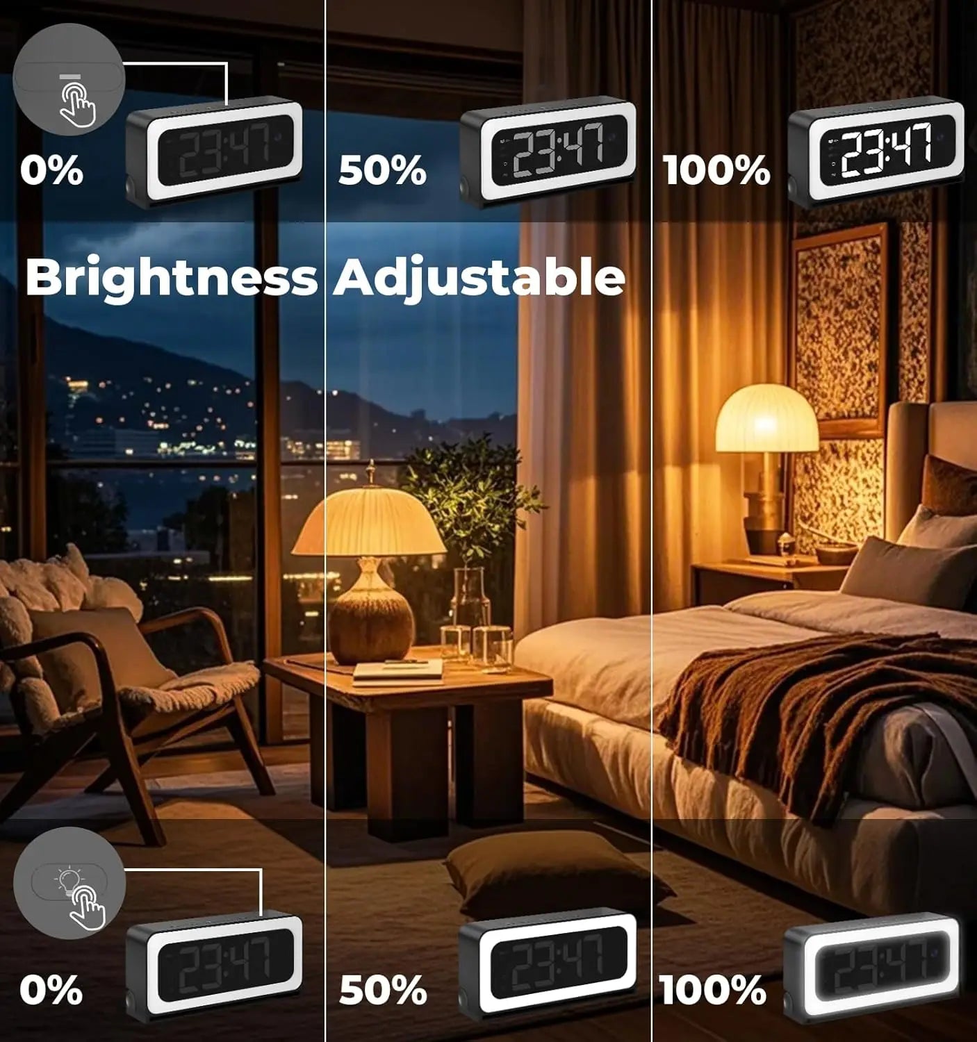 WESECUU 2K Smart Clock Camera Indoor WiFi Nanny Camera