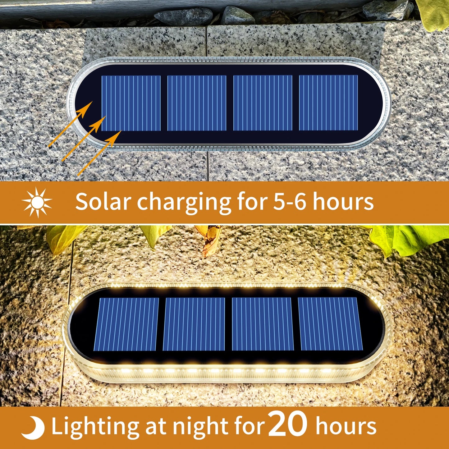 Solar LED Deck Lights IP68 Waterproof Auto On Off Pack