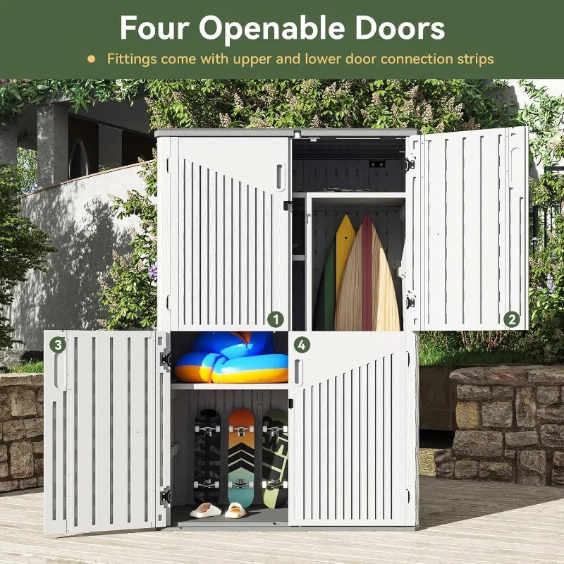 YTYIN Outdoor Storage Shed Waterproof With Floor For Garage
