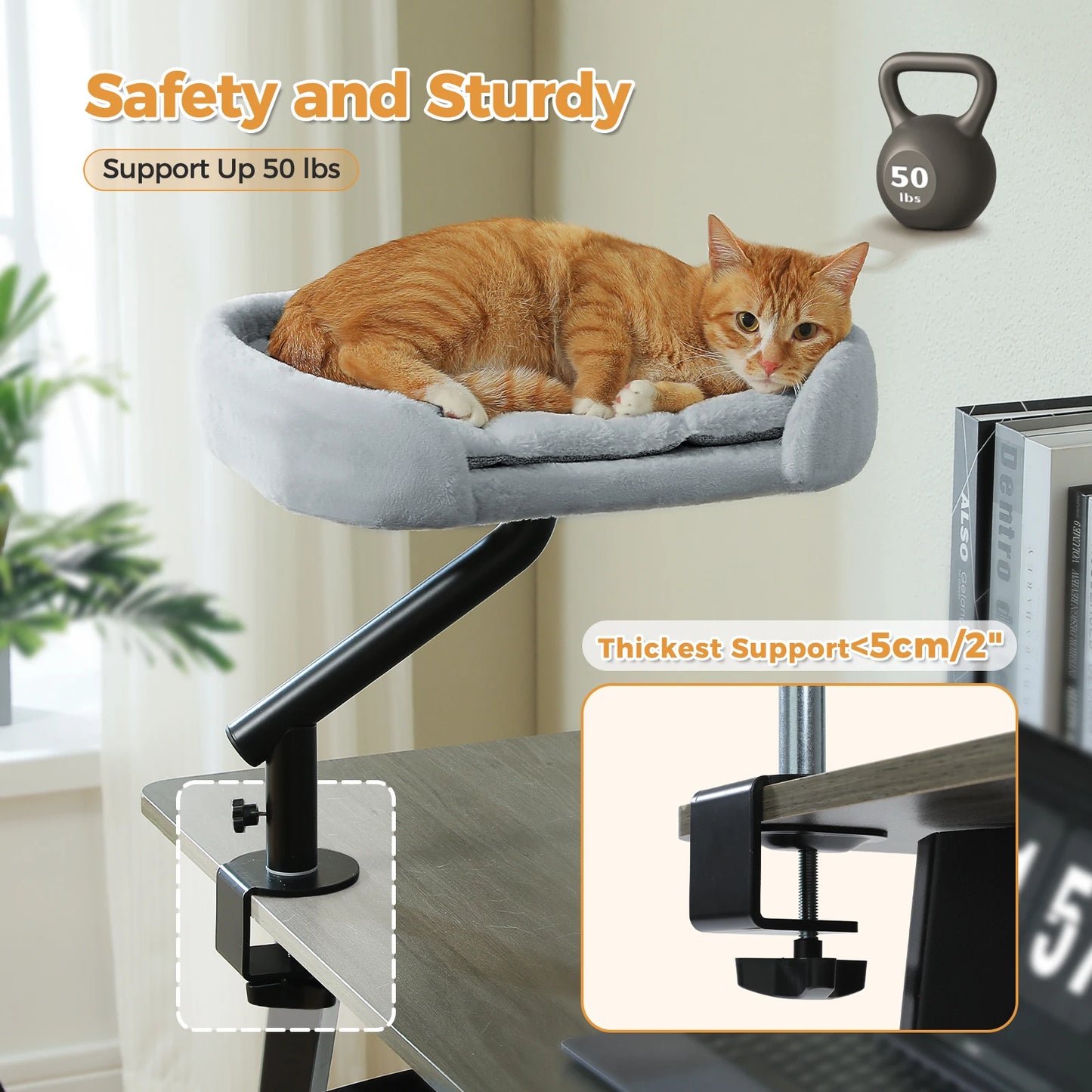 PAWZ Road Cat Desk Bed Rotatable Stand Hammock For Home