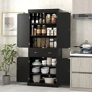 RBXC Pantry Cabinet With Adjustable Shelves And Drawer