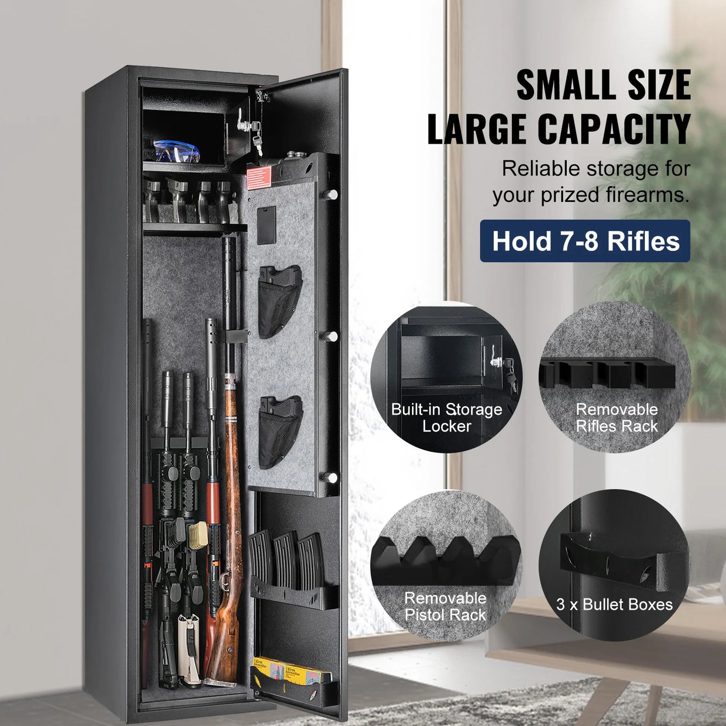SucceBuy Gun Safe For Rifles With Digital Keypad