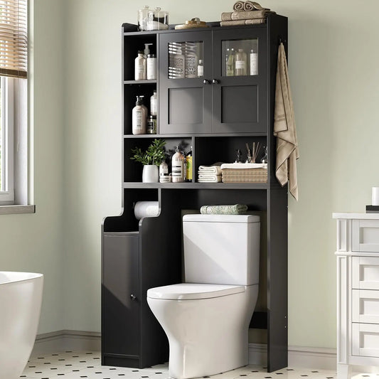 Itaar Over Toilet Storage Cabinet With Glass Doors Bathroom Organizer