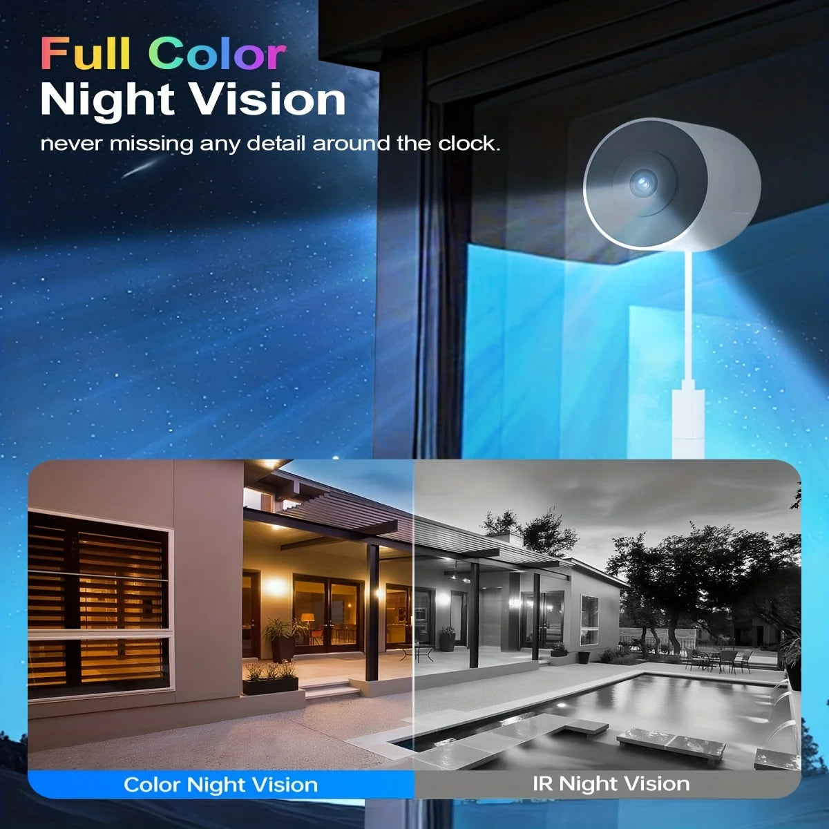 Window Cameras 4 Pack 2K Indoor WiFi AI Detection Security