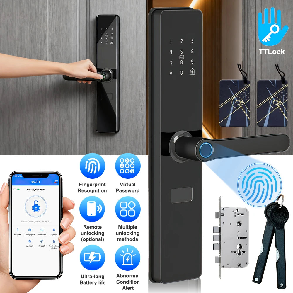 TTLock Smart Door Lock With App Biometric RFID Card