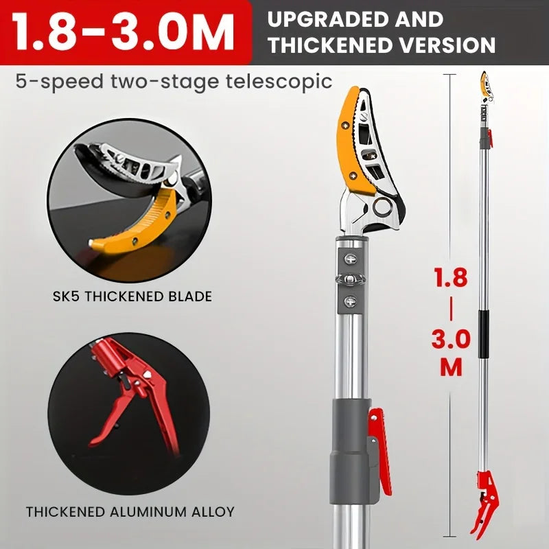 AIRAJ High Altitude Pruning Shears With Telescopic Rods And Scissors