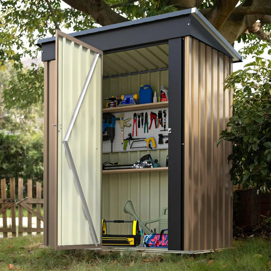 Outdoor Lockable Metal Storage Shed For Garden