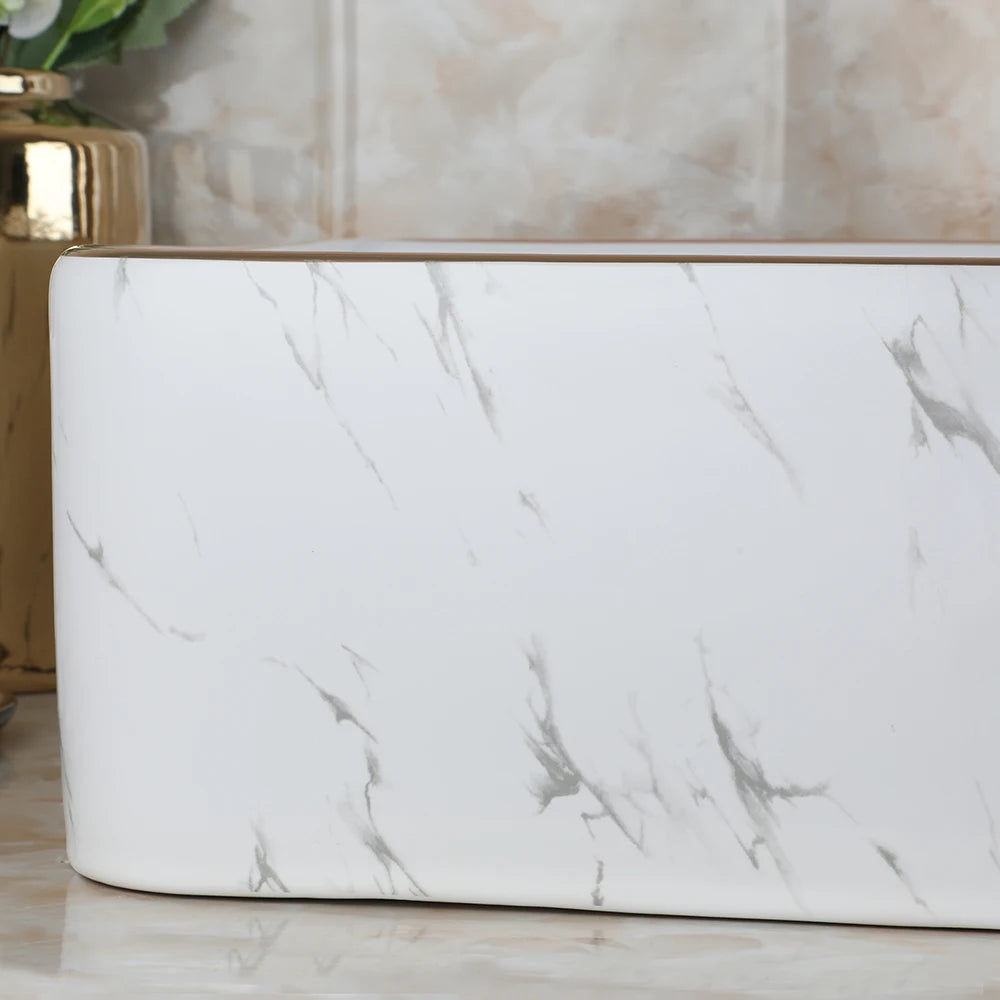 KEMAIDI MEKKHALA Modern Edge Ceramic Bathroom Sink