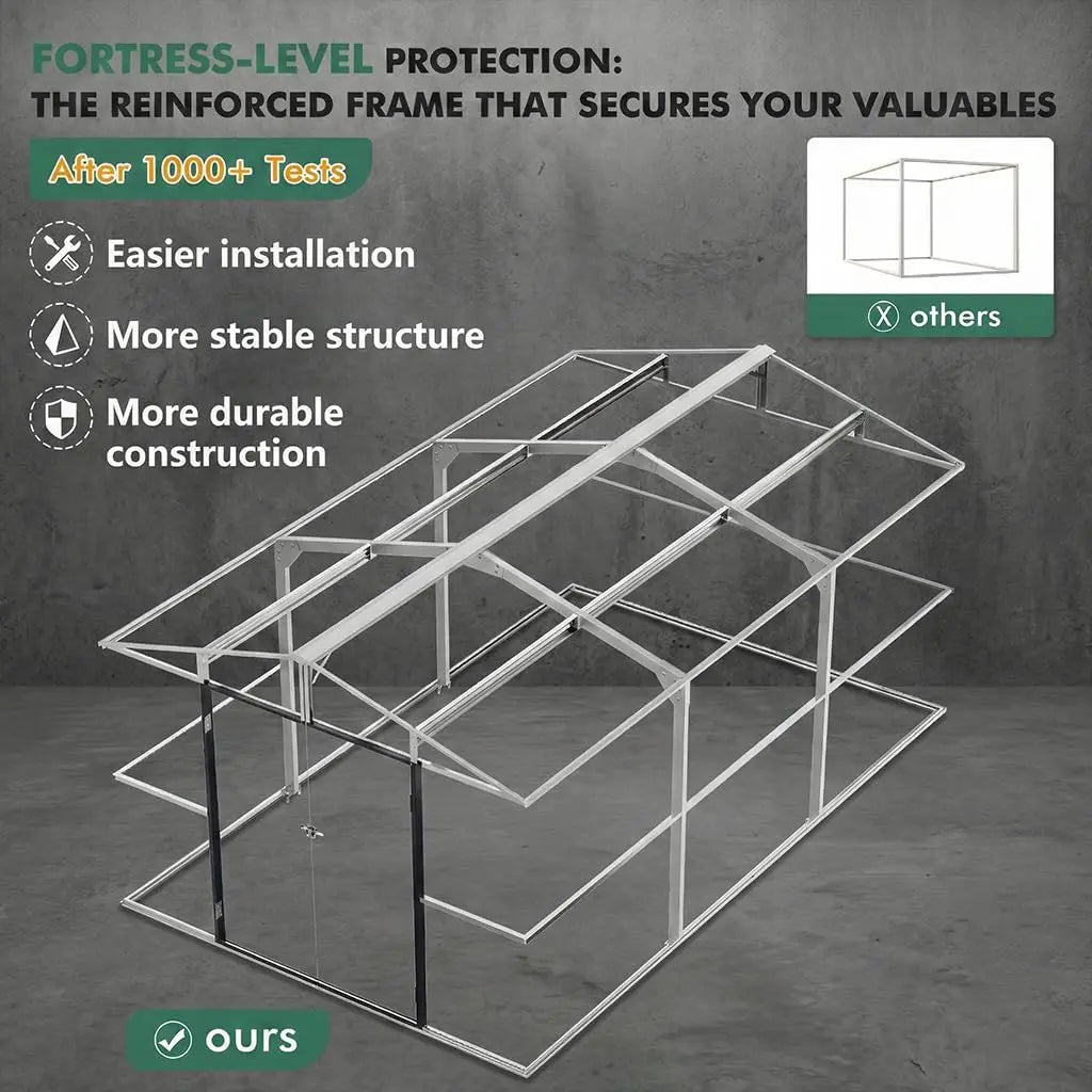 Heavy Duty Powder Coated Metal Shed For Tool Bike Storage