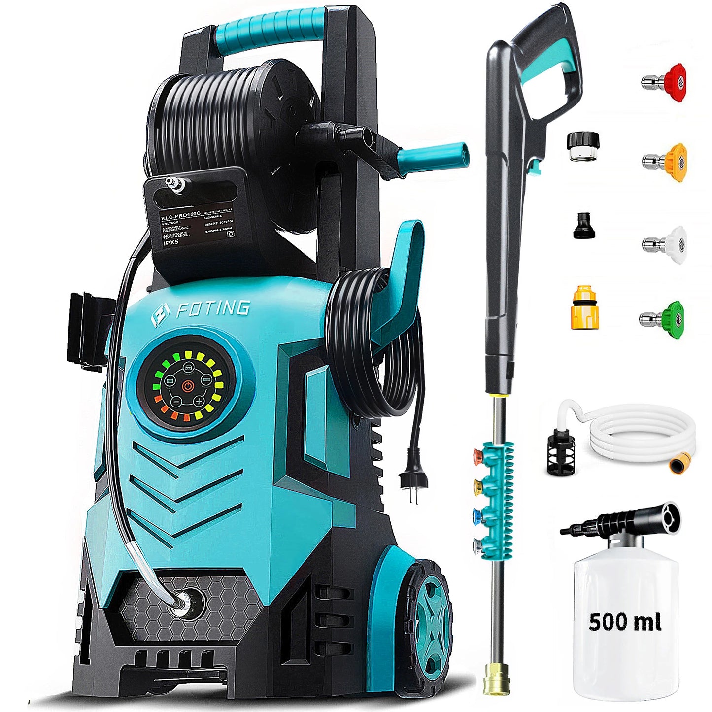 FF FOTING 5000 PSI Pressure Washer With Touch Screen