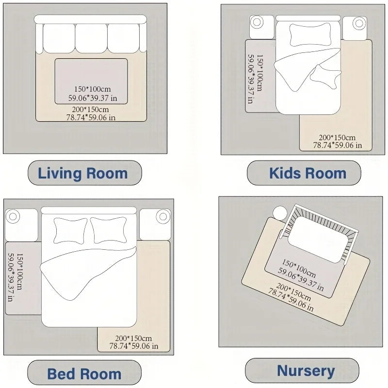 PaPaMat Memory Foam Playpen Carpet With Non Slip Velvet Backing Living Room