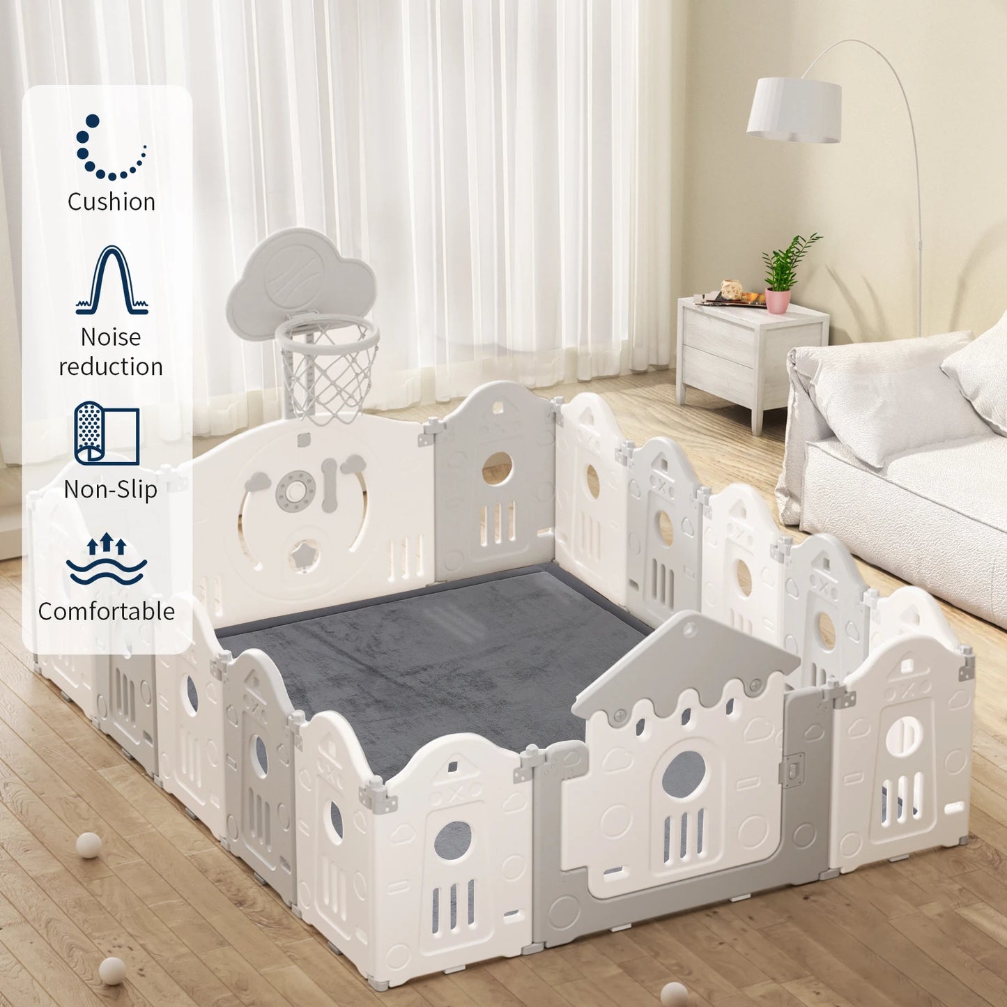 PaPaMat Memory Foam Playpen Carpet With Non Slip Velvet Backing Living Room
