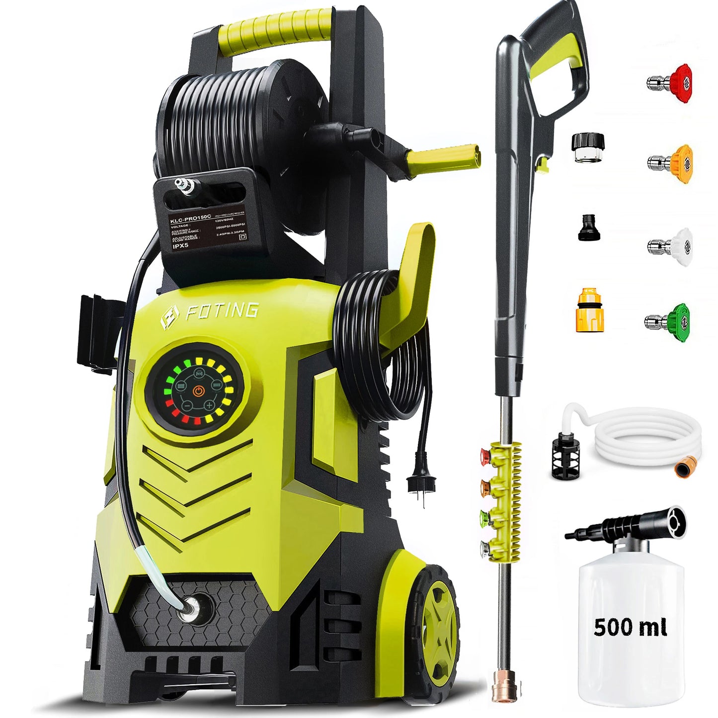 FF FOTING 5000 PSI Pressure Washer With Touch Screen