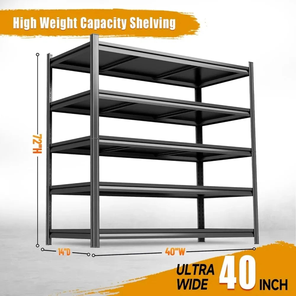 ZHILU Heavy Duty Garage Shelving Unit 2500lb Capacity Metal