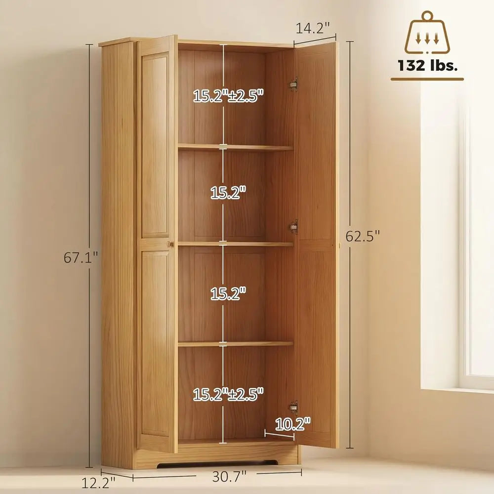 Modular Kitchen Pantry Cabinet With Adjustable Shelves Soft Close Door